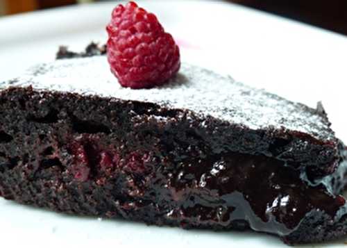 Fondant chocolat et framboises