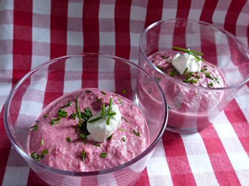 Mousse de betterave au fromage frais