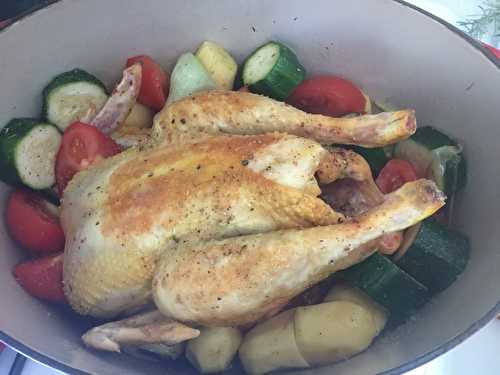 Poulet en cocotte aux légumes et citron