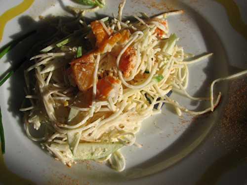 Salade de haddock, celeri, pomme et curry