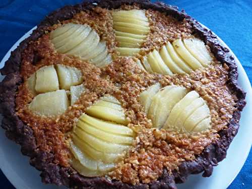 Tarte noisettine  poires