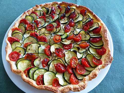 Tarte tian à la courgette et tomate