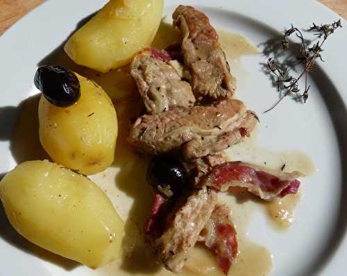 Tendrons de veau aux olives et pommes de terre