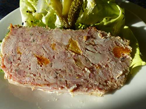 Terrine de lapin aux abricots