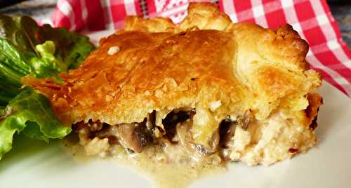 Tourte au poulet et champignons