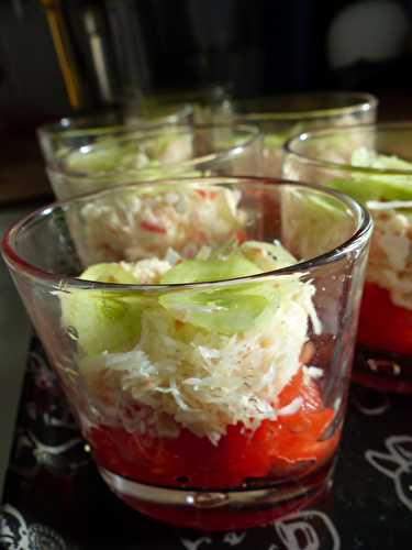 Verrine de crabe, tomate et fenouil