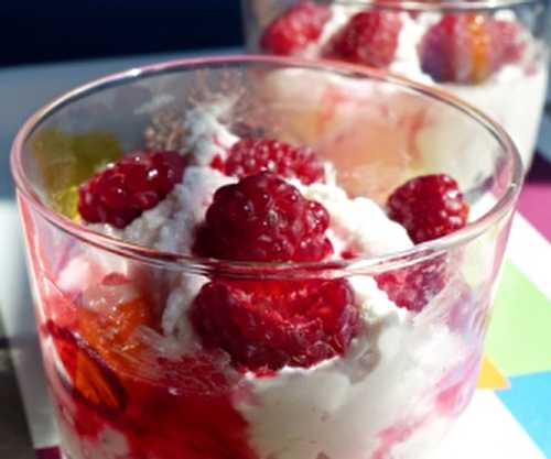 Verrine de ricotta à la framboise