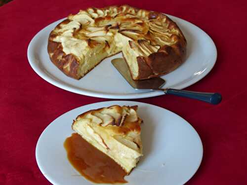 Gâteau au fromage blanc et pommes