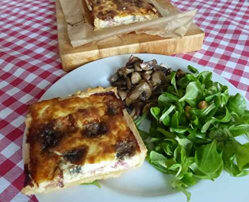 Quiche au jambon et Saint Agur