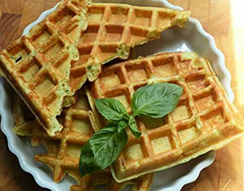 Gaufres à la courgette et basilic