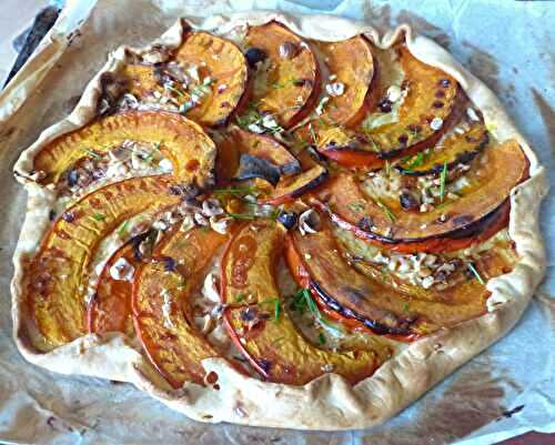 Tarte au potimarron et noisettes