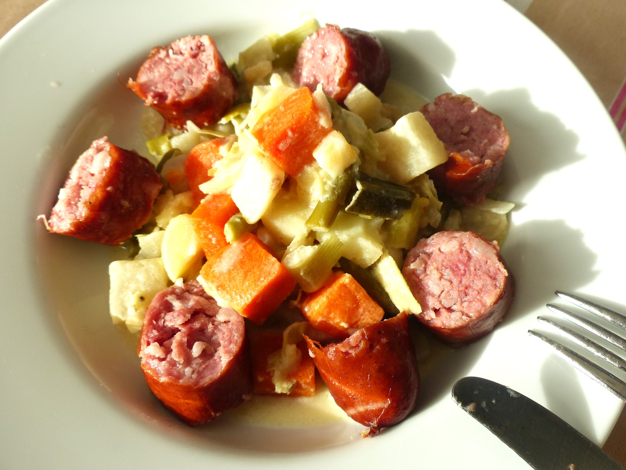 Casserole de légumes à la saucisse fumée