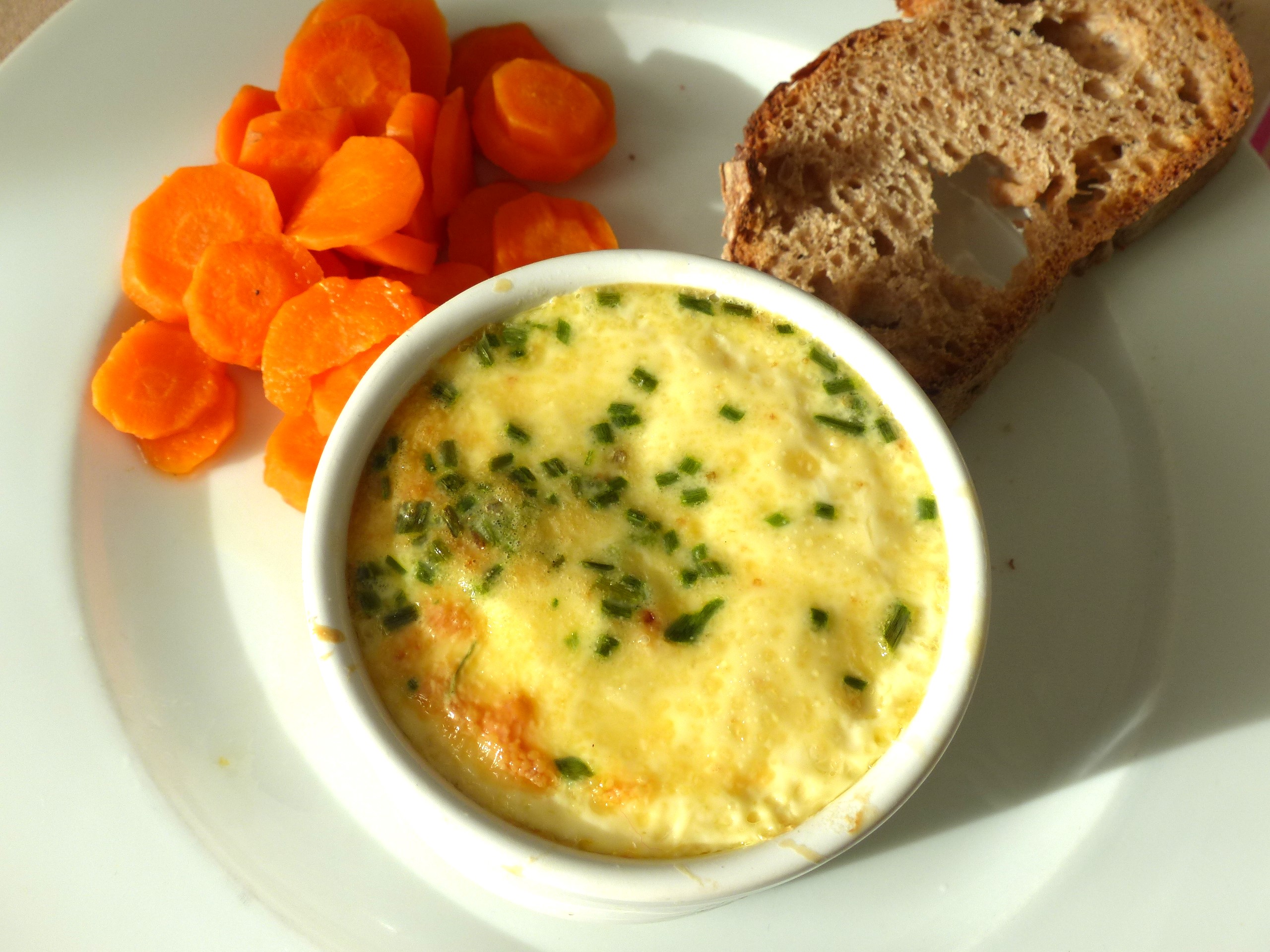 Flan à la tomme et ciboulette