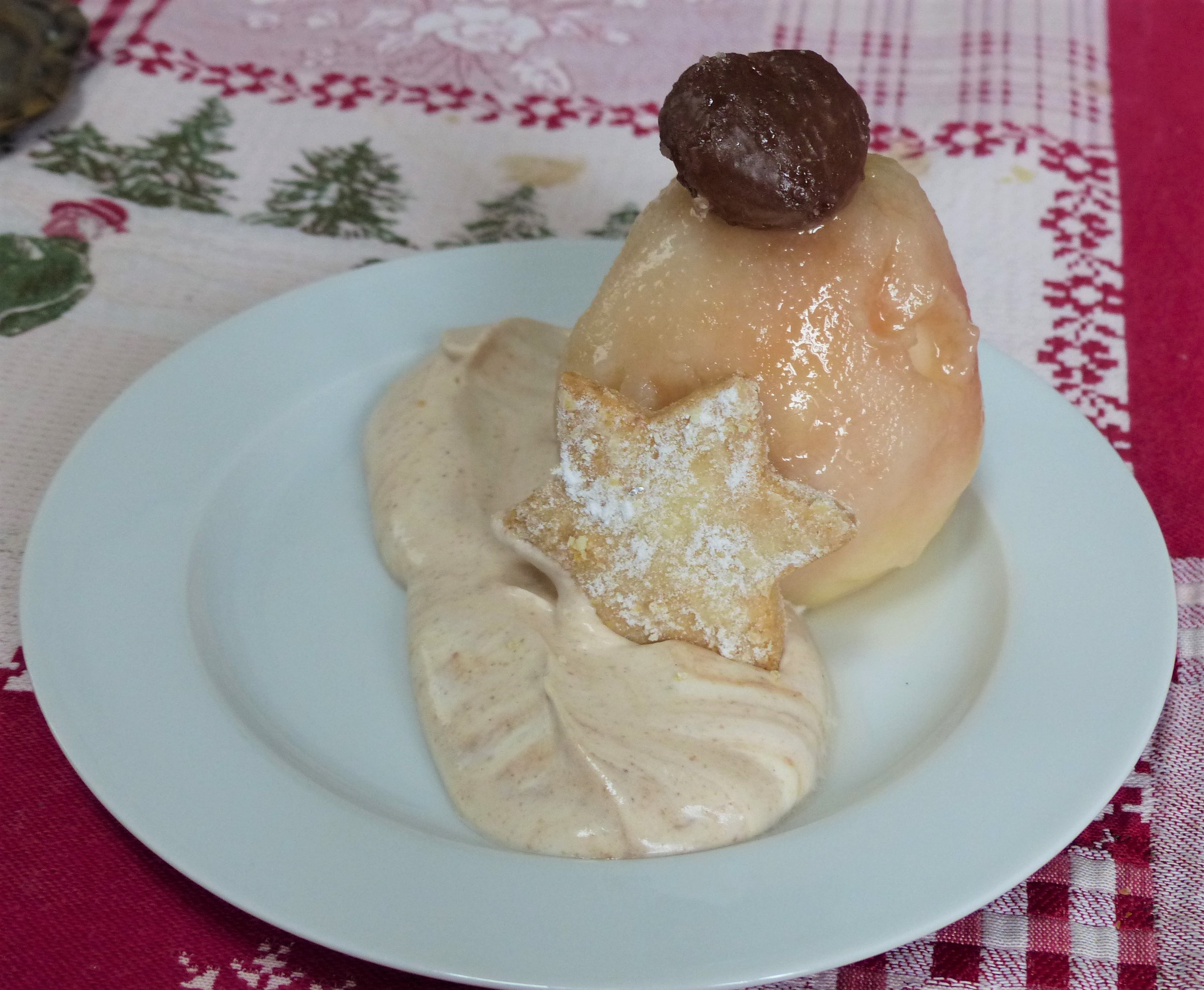 Poires sur lit de mousse aux marrons