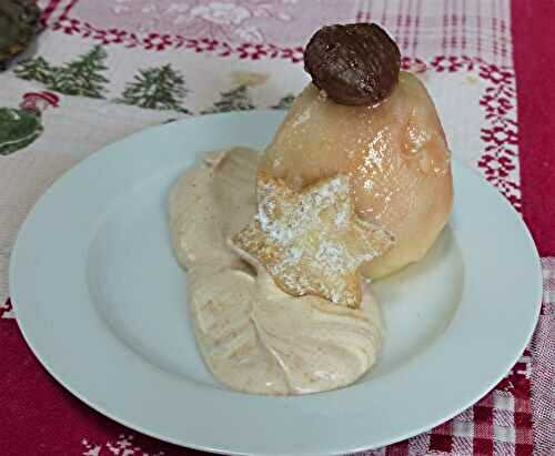 Poires sur lit de mousse aux marrons