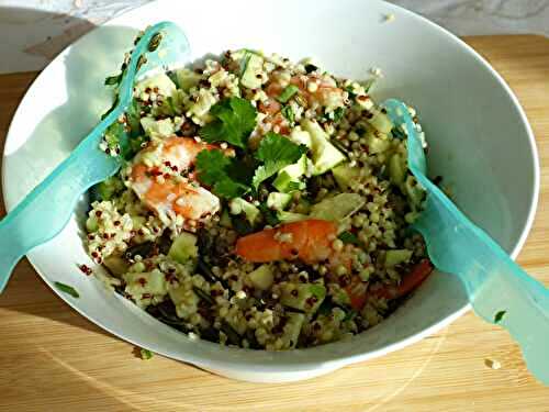 Salade quinoa crevettes
