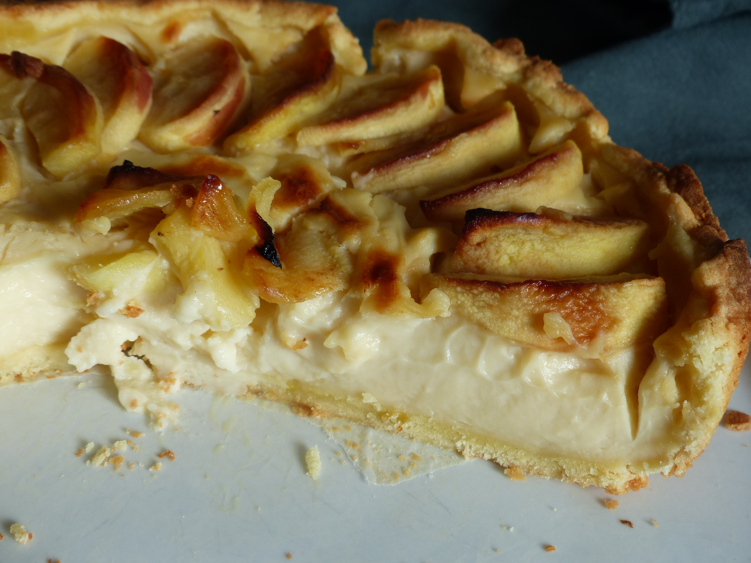 Tarte flan au jus de pommes