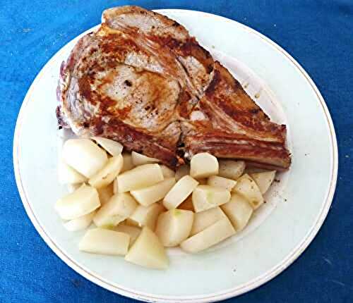 Côte de veau et navets au miel