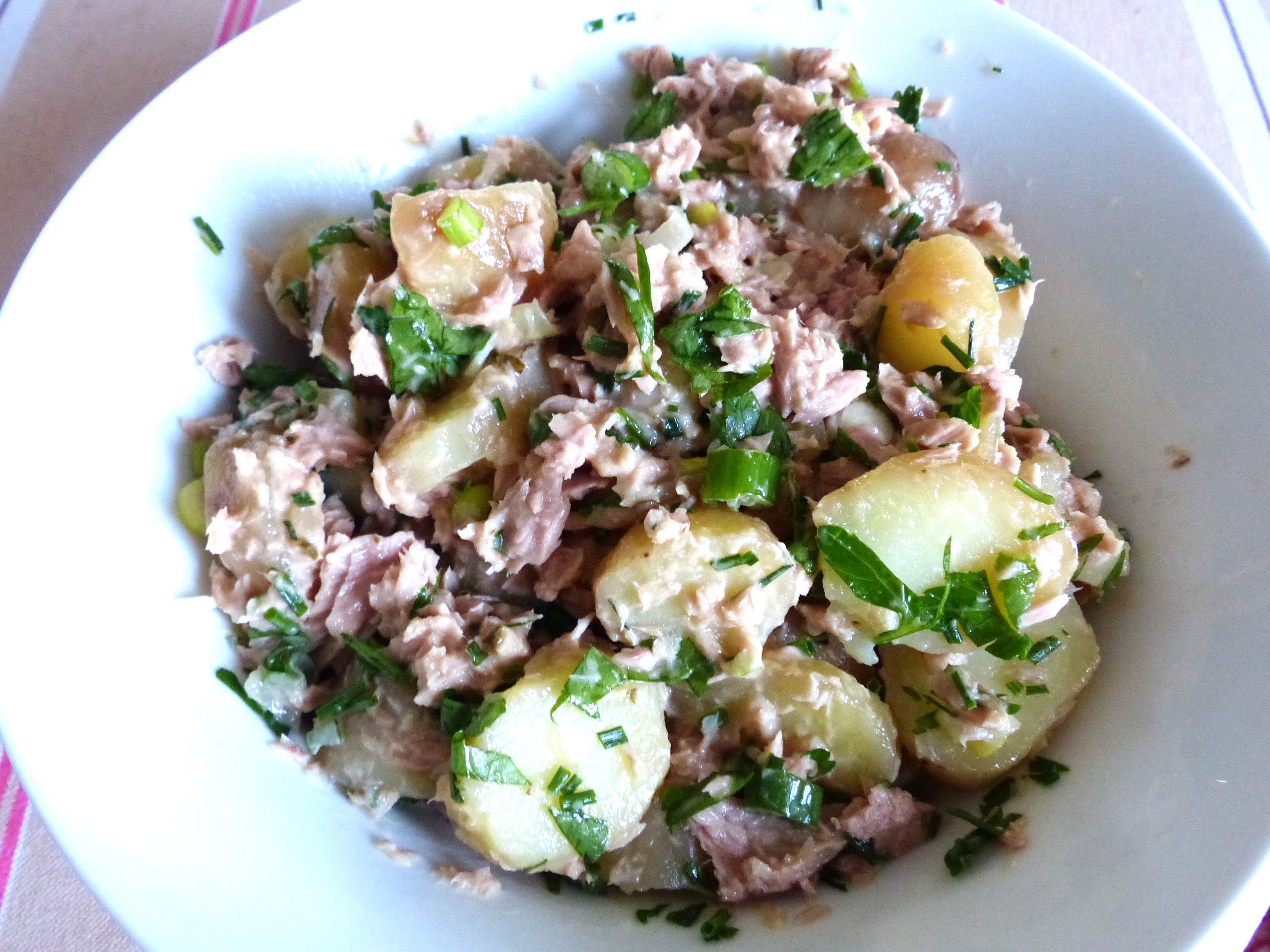 Salade de pommes de terre au thon