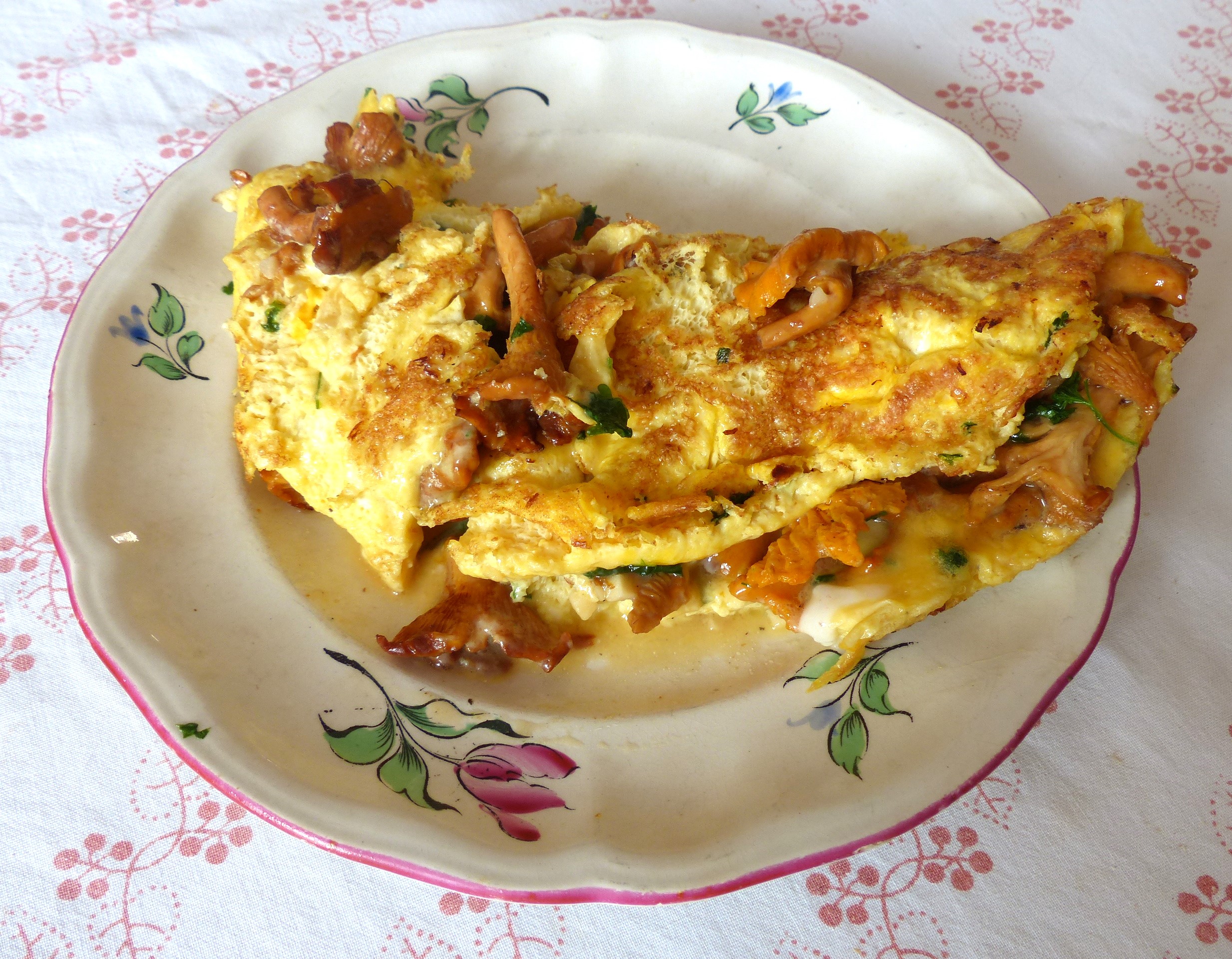 Omelette aux girolles