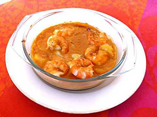 Gratin de crevettes à la bisque de homard