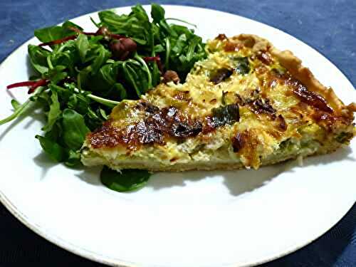 Quiche aux poireaux  et bleu de brebis