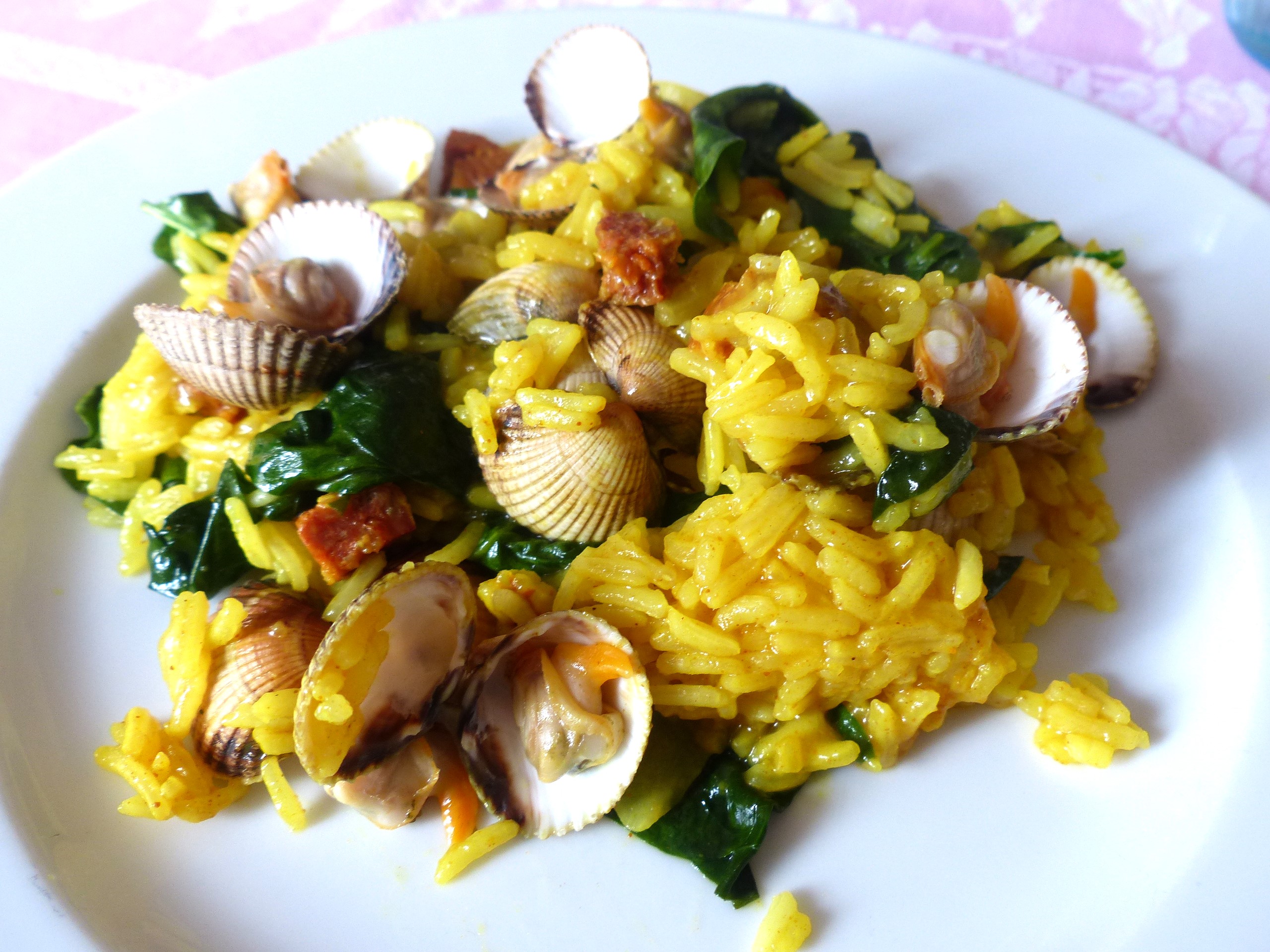 Riz aux coques et chorizo