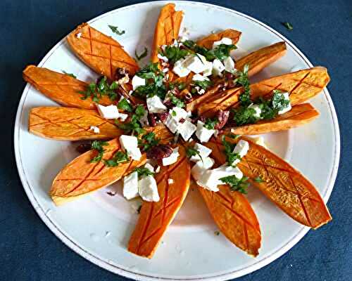 Patate douce rôtie en salade à la féta