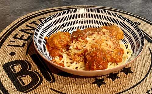 Boulettes de boeuf sauce tomate au Cookeo