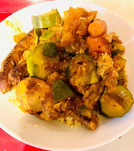 Couscous marocain merguez poulet au Cookéo
