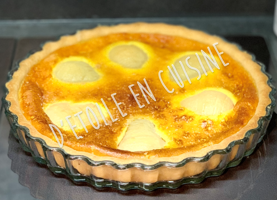 Tarte poire chocolat praliné