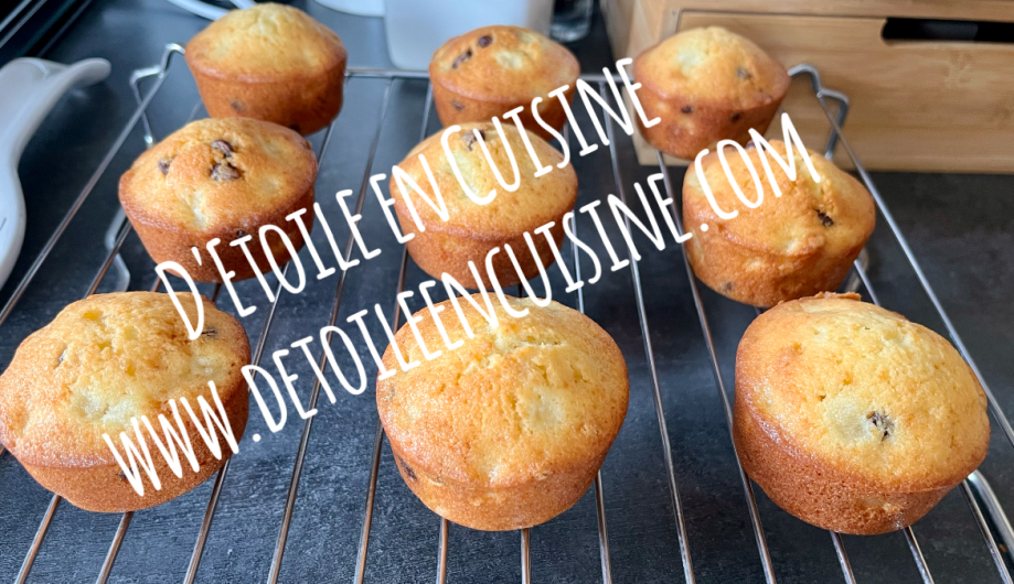 Muffins poire et pépites de chocolat