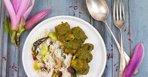 Aloo palak ou curry de patate douce aux épinards