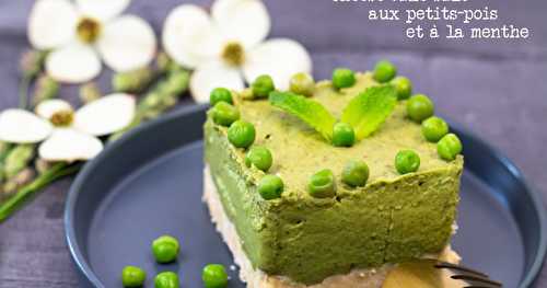 Cheese-cake salé aux petits pois et à la menthe