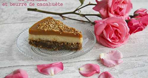 Cheese-cake végétal au caramel et beurre de cacahuète