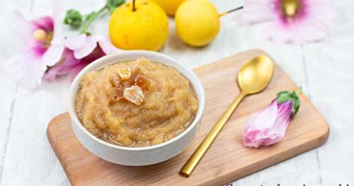 Compote de poire nashi au gingembre frais