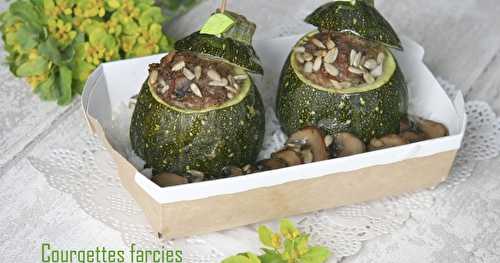 Courgettes farcies au sarrasin et champignon