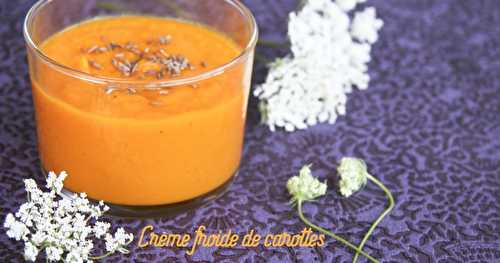 Crème froide de carottes à l'orange et au cumin