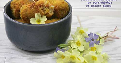 Croquettes de flocons de pois-chiches à la patate douce