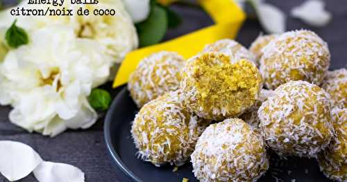 Energy balls au citron et à la noix de coco