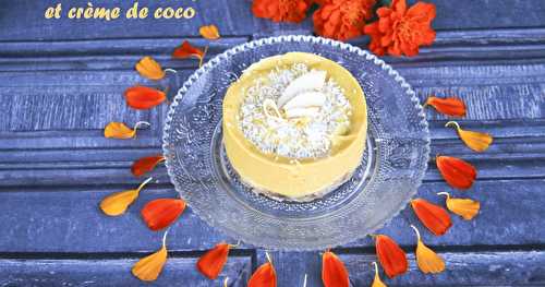 Entremet à la mangue et crème de coco