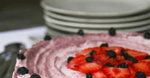 Entremet glacé aux fraises, comme un nuage ...