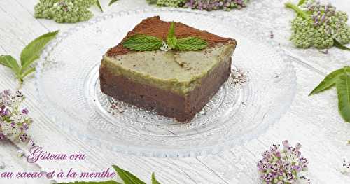 Gâteau crémeux au cacao et à la menthe