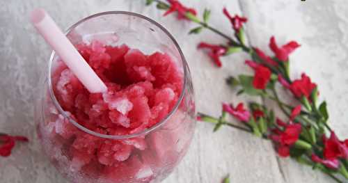 Infusion de fleurs d'hibiscus en granité