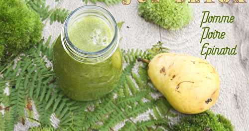 Jus détox pomme, poire et épinard