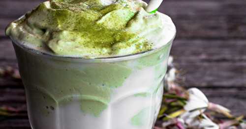 Matcha frappé façon "Dalgona"