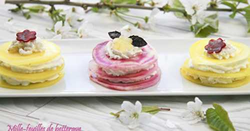 Mille-feuilles de betterave au fromage frais