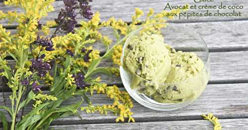 Nice cream à l'avocat et crème de coco, aux pépites de chocolat