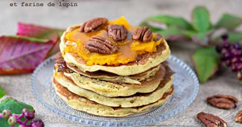 Pancakes à la pomme et farine de lupin