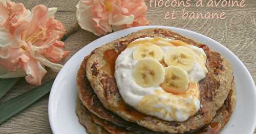 Pancakes aux flocons d'avoine et banane